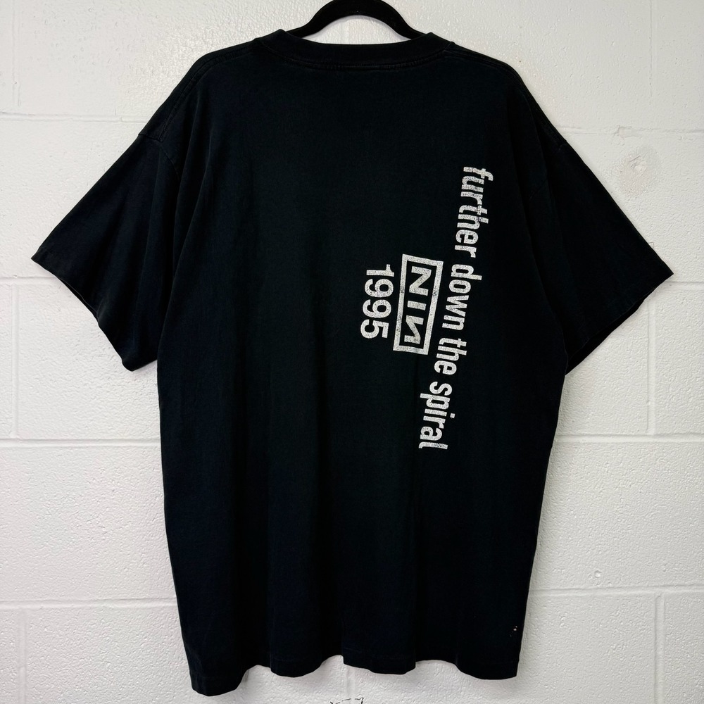 Vintage Nine Inch Nails 1995 Further Down the Spiral Graphic T-Shirt Rope 25x31 - Picture 8 of 9